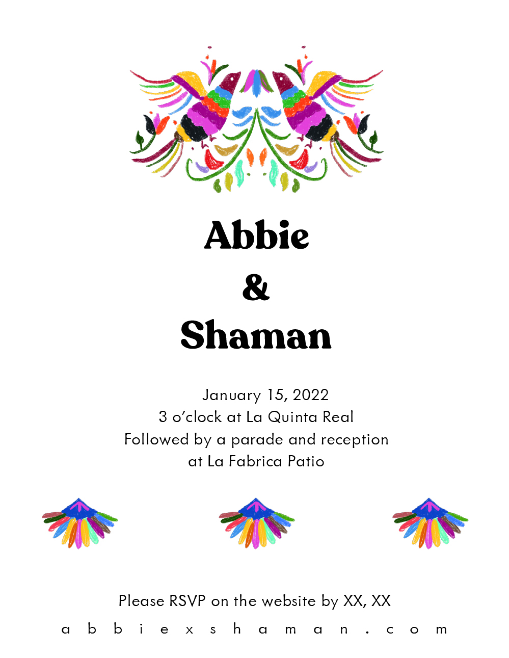 Oaxaca wedding invitation design